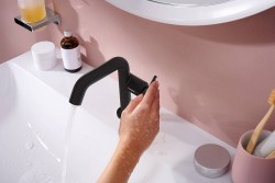 Смеситель для раковины Hansgrohe Tecturis S 73320670 черный матовый