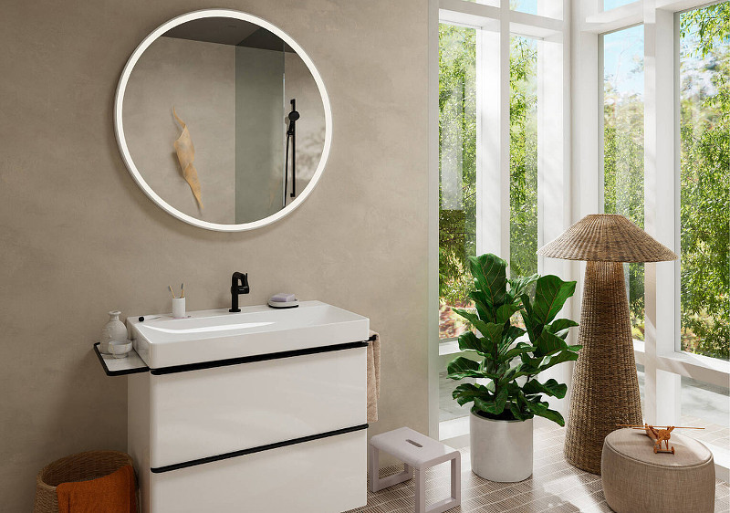 Смеситель для раковины Hansgrohe Tecturis S 73320670 черный матовый