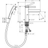 Смеситель для раковины Hansgrohe Finoris 76210000 с гигиеническим душем Хром