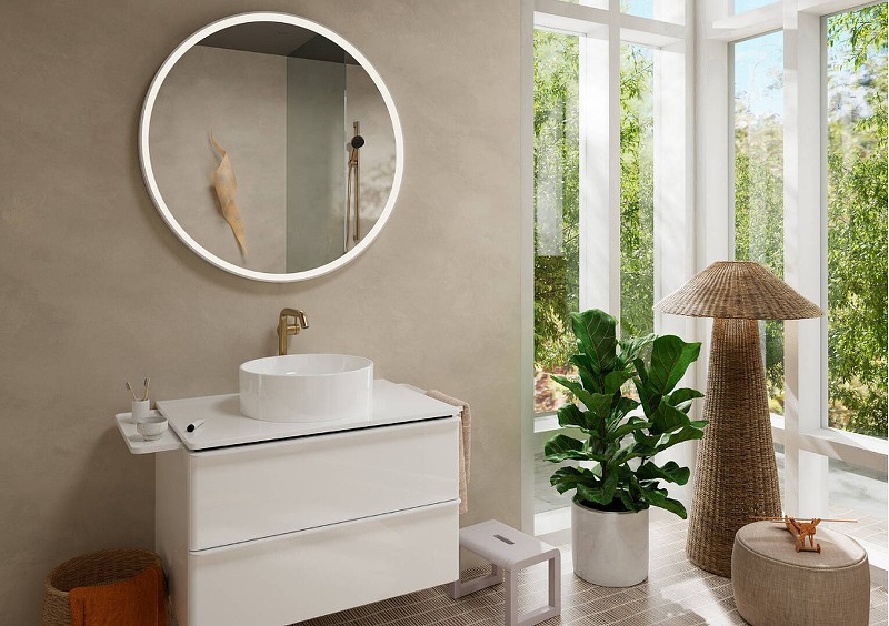 Смеситель для раковины Hansgrohe Tecturis S 73370140 Шлифованная бронза