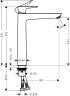 Смеситель для раковины Hansgrohe Talis E 71717340 Шлифованный черный хром