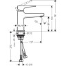 Смеситель для раковины Hansgrohe Metropol 32500670 черный матовый