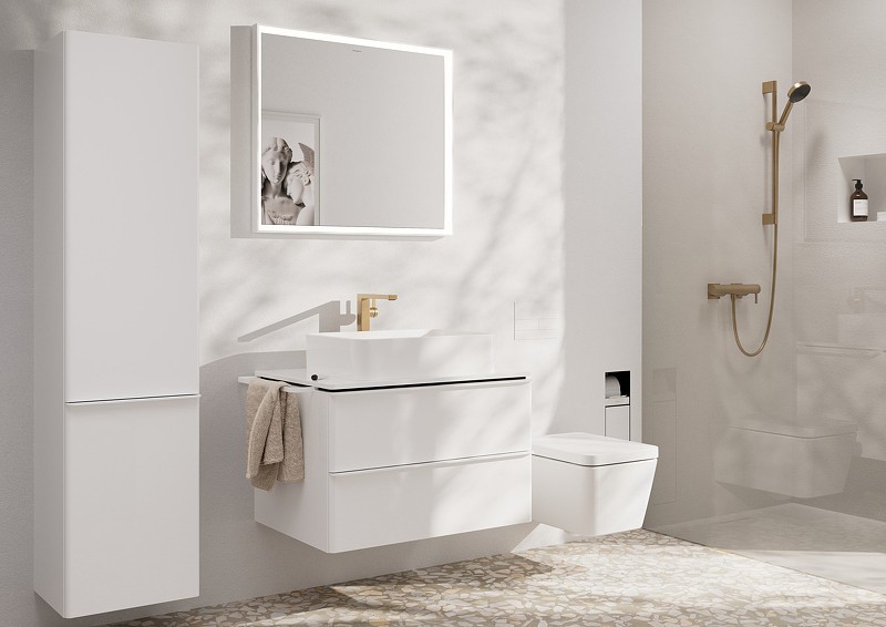 Смеситель для раковины Hansgrohe Tecturis E 73070140 Бронза