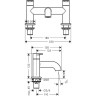 Смеситель на борт ванны Hansgrohe Vernis Blend 71442670 черный матовый