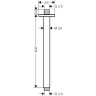Кронштейн для верхнего душа Hansgrohe Vernis Shape 26407670 черный матовый