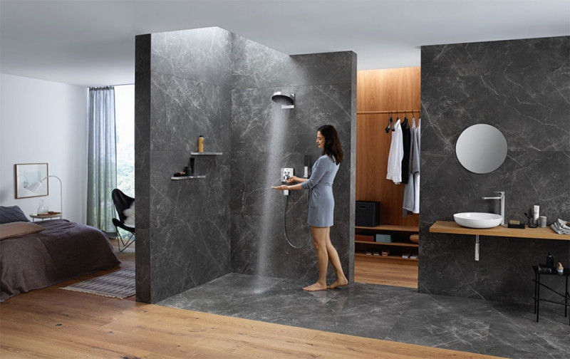 Стеклянная полка Hansgrohe Rainfinity 50 26844700 Белый матовый Графит