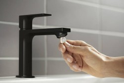 Смеситель для раковины Hansgrohe Rebris E 72557670 черный матовый