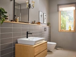 Смеситель для раковины Hansgrohe Rebris E 72557670 черный матовый