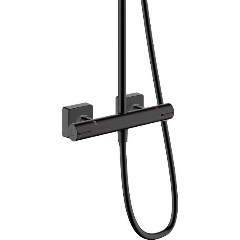 Душевая система Hansgrohe Vernis Shape Showerpipe 26286670 с термостатом черный матовый