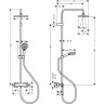 Душевая система Hansgrohe Vernis Shape Showerpipe 26286670 с термостатом черный матовый
