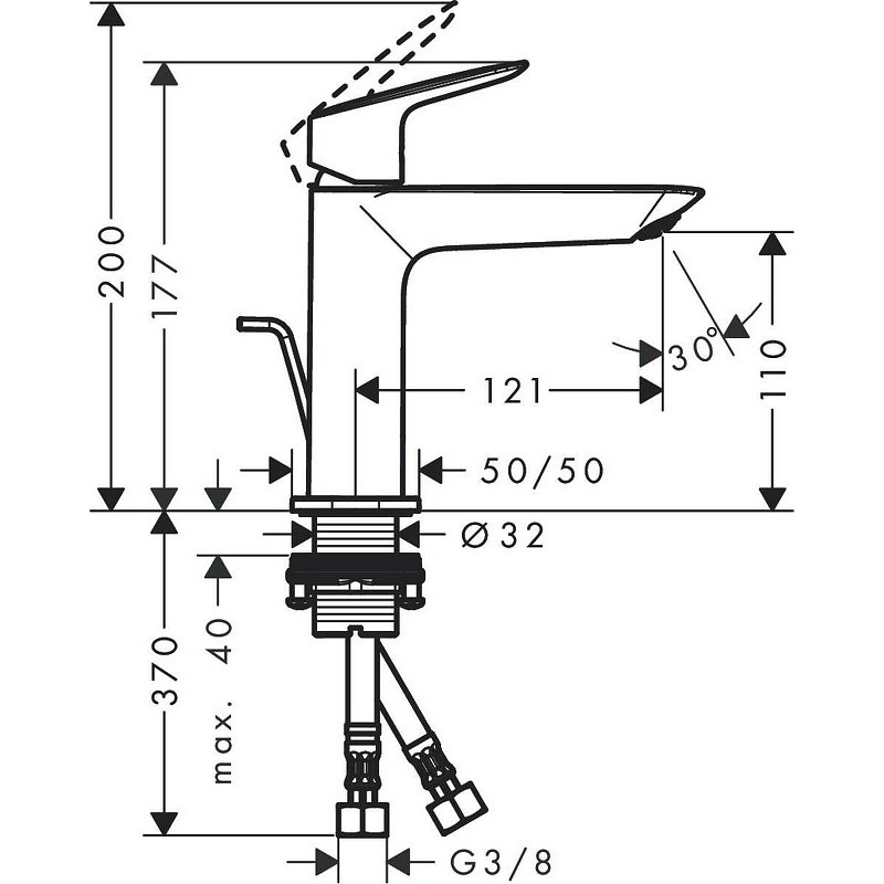 Смеситель для раковины Hansgrohe Logis Fine 71251000 Хром