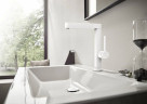 Смеситель для раковины Hansgrohe Finoris 76060700 белый матовый