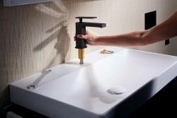 Смеситель для раковины Hansgrohe Tecturis E 73010670 черный матовый