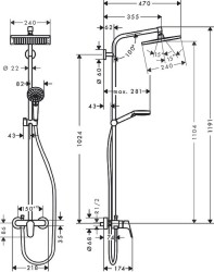 Душевая система Hansgrohe Crometta 27284000 Хром
