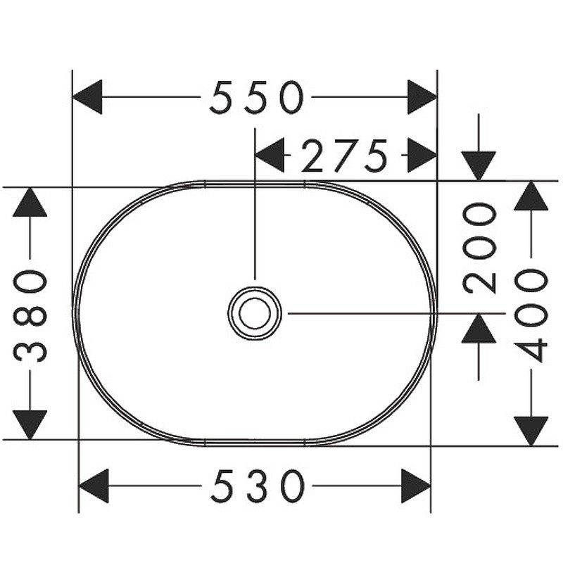 Раковина-чаша Hansgrohe Xuniva U 55 60166450