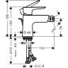 Смеситель для биде Hansgrohe Talis E 71720340 Шлифованный черный хром