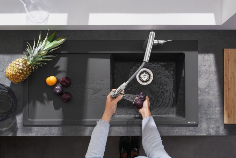 Смеситель для кухни Hansgrohe Metris Select M71 73817000 Хром