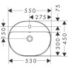 Раковина Hansgrohe Xuniva U 55 60161450 Белая