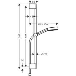 Душевой гарнитур Hansgrohe Pulsify Select Relaxation EcoSmart 24161670 черный матовый