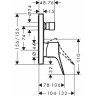 Смеситель для душа Hansgrohe Vivenis 75415670 черный матовый