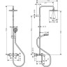 Душевая система Hansgrohe Vernis Blend Showerpipe 200 1jet EcoSmart 26079000 с термостатом Хром