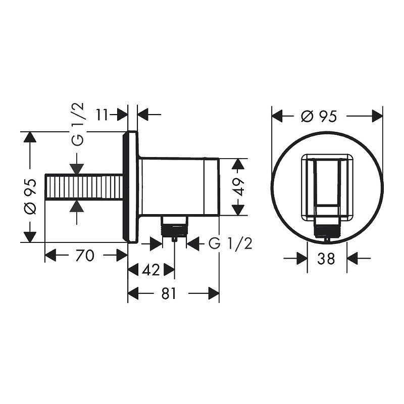 Шланговое подключение Hansgrohe FixFit S 26888340