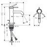 Смеситель для раковины Hansgrohe Tecturis S 73310140 Шлифованная бронза