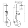 Душевая система Hansgrohe Vernis Shape 26900670 с термостатом Черная матовая