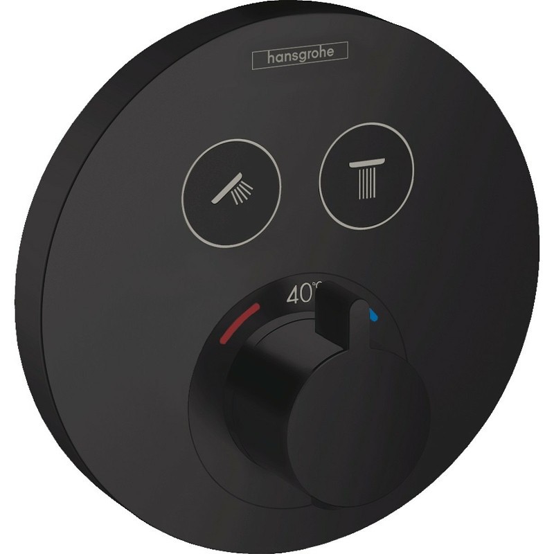 Смеситель для душа Hansgrohe ShowerSelect S 15743670 с термостатом черный матовый