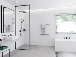 Смеситель для душа Hansgrohe ShowerSelect S 15743670 с термостатом черный матовый