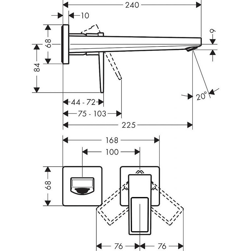 Смеситель для раковины Hansgrohe Metropol 74526000 Хром