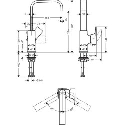 Смеситель для раковины Hansgrohe Metropol 32511670 черный матовый