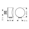 Шланговое подключение Hansgrohe Fixfit S 26453990 Полированное золото