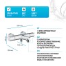 Смеситель для ванны Hansgrohe Ecostat 1001 CL 13201000 с термостатом Хром