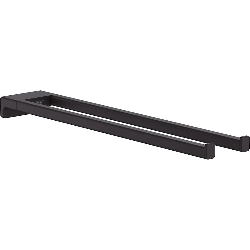 Полотенцедержатель Hansgrohe AddStoris 41770670 двойной черный матовый