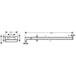 Полотенцедержатель Hansgrohe AddStoris 41770670 двойной черный матовый