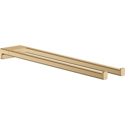 Полотенцедержатель Hansgrohe AddStoris 41770140 двойной Шлифованная бронза