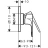 Смеситель для душа Hansgrohe Rebris S 72648670 черный матовый