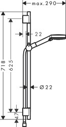Душевой гарнитур Hansgrohe Vernis Blend Vario 26422670 черный матовый
