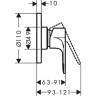 Смеситель для душа Hansgrohe Rebris S 72649670 черный матовый