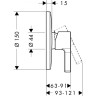 Смеситель для душа Hansgrohe Metris S 31665000 Хром