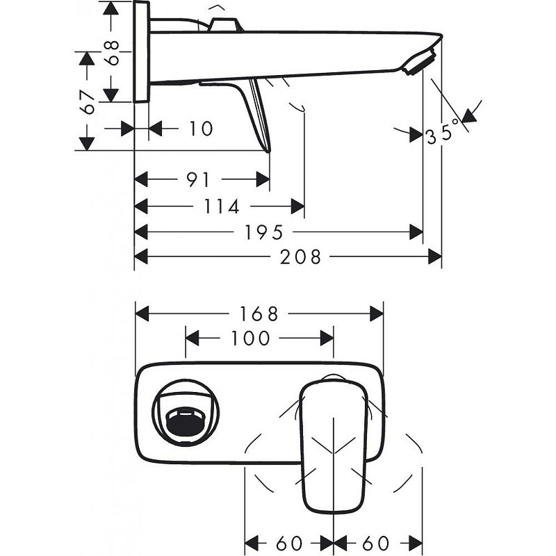 Смеситель для раковины Hansgrohe Logis 71220000 Хром
