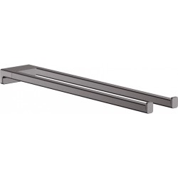 Полотенцедержатель Hansgrohe AddStoris 41770340 двойной Шлифованный черный хром