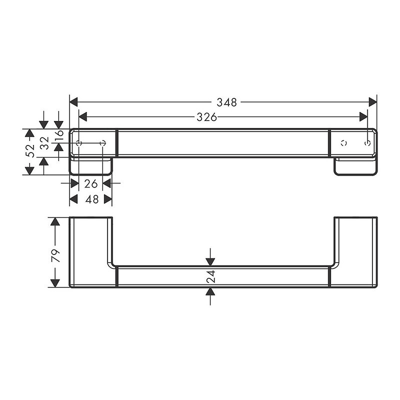 Поручень Hansgrohe AddStoris 41744670 черный матовый