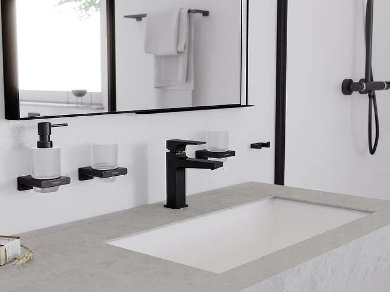 Дозатор для жидкого мыла Hansgrohe AddStoris 41745670 черный матовый