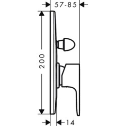 Смеситель для душа Hansgrohe Rebris S 72449670 черный матовый