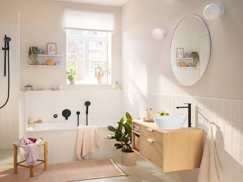 Смеситель для душа Hansgrohe Rebris S 72466670 черный матовый