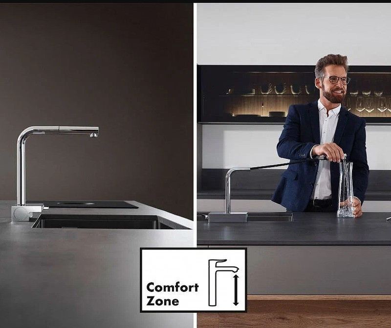 Смеситель для кухни Hansgrohe Aquno Select M81 73830000 Хром