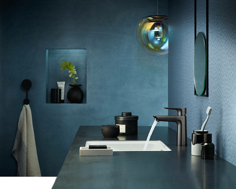 Смеситель для раковины Hansgrohe Talis E 71710670 черный матовый