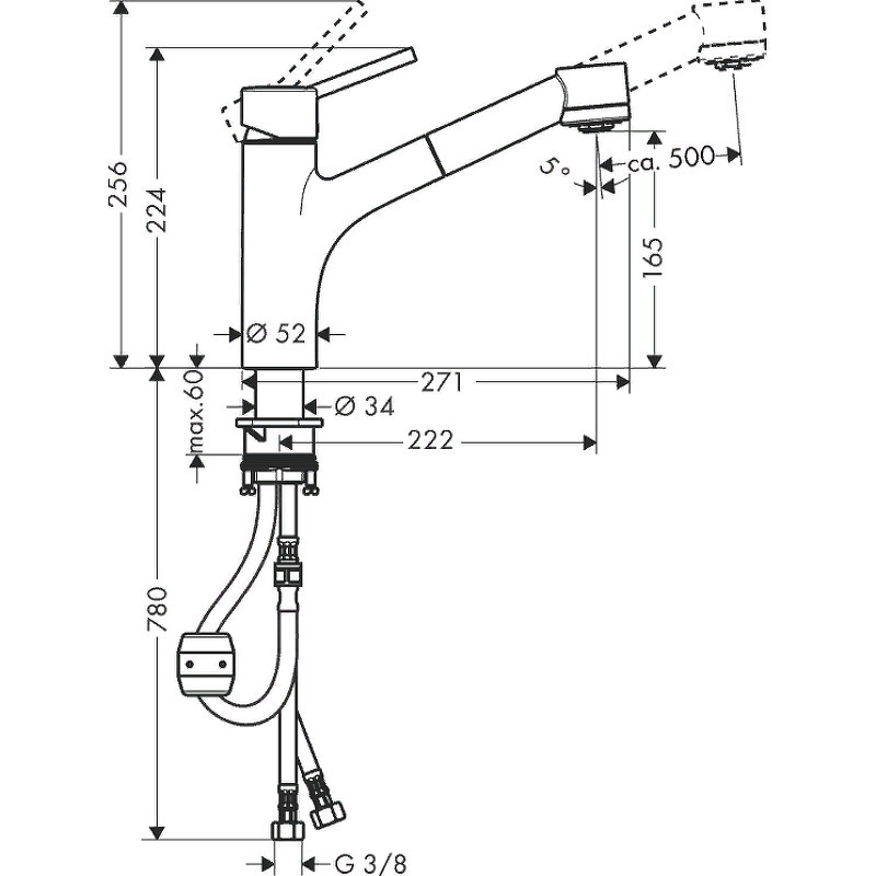 Смеситель для кухни Hansgrohe Talis S 32841000 Хром